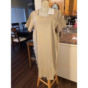 Orvis Cotton Dress Floating Pocket Vintage Tan Denim NWT Lg